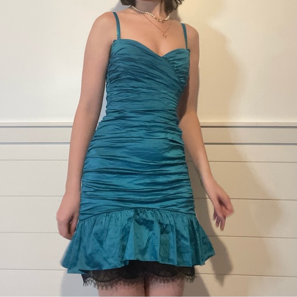 BCBG MAXAZRIA ruched mini dress - Picture 9 of 13